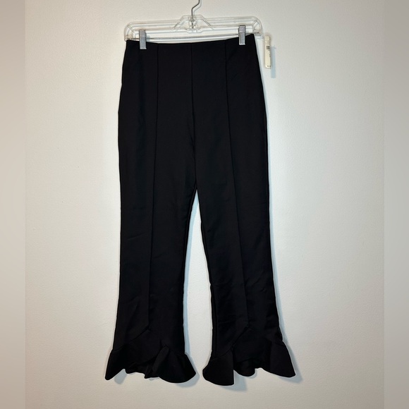 Anthropologie C/MEO Collective Orbit Ruffled Flared-Hem Pants Sz M NWT - Picture 3 of 6